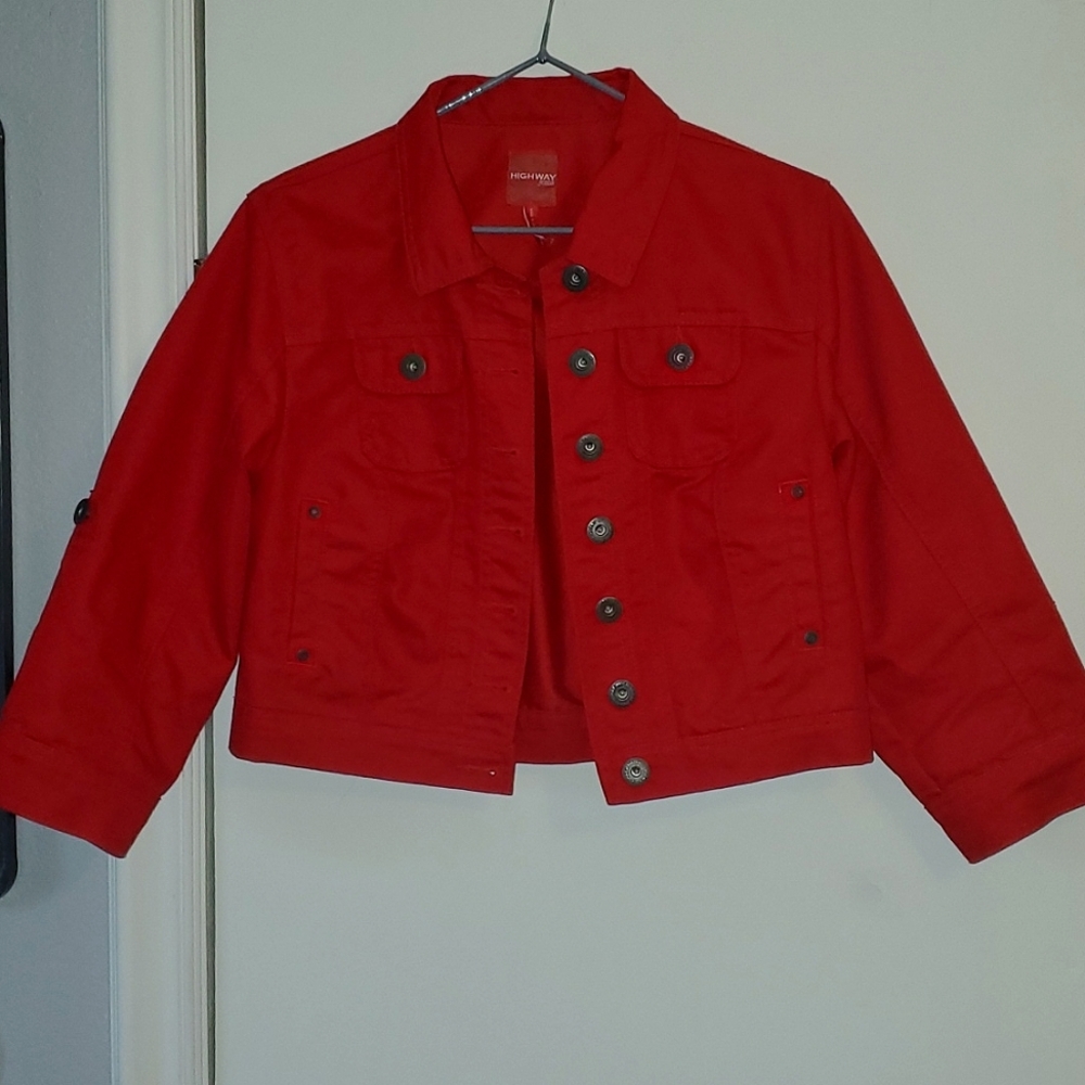 Red Cropped Jacket